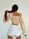 Летний легкий муслиновый топ с рукавами женского персикового цвета  B1469/1062 фото 5 — Beauty&Fashion