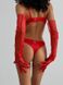 Однотонный базовый комплект нижнего белья (бюстгальтер+трусики) женского красного цвета SM2213 фото 10 — Beauty&Fashion