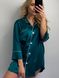 Легкая и нежная женская удлиненная шелковая домашняя рубашка малиновый фото — Beauty&Fashion