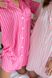 Женская нежная и легкая полосатая сатиновая розовая ночная рубашка 058/21 фото 6 — Beauty&Fashion