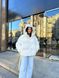 Теплая меховая куртка с наполнителем экопух женская молочного цвета S 50 фото 2 — Beauty&Fashion