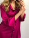 Легкая и нежная женская удлиненная шелковая домашняя рубашка малиновый 050/21 фото 3 — Beauty&Fashion