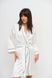 Шовковий ніжний однотонний домашній халат жіночий айворі кольору 111/23 фото 4 — Beauty&Fashion
