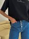 Джинсовые летние однотонные шорты женского синего цвета свободного кроя R1557/232 фото 4 — Beauty&Fashion