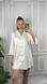Женская невероятная удлиненная ночная сорочка для сна (Кремовый) 050/21.3 фото 1 — Beauty&Fashion