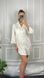 Женская невероятная удлиненная ночная сорочка для сна (Кремовый) 050/21.3 фото 3 — Beauty&Fashion