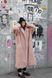 Теплая длинная шуба Oversize из очень плотного теплого эко меха женская розового цвета F 55 фото 3 — Beauty&Fashion