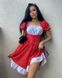 Летнее стильное мини платье в цветочный принт с имитацией женского корсета красного цвета S1486/505 фото 5 — Beauty&Fashion