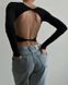 Однотонный стильный боди с обнаженной женской спиной черного цвета R4942/312 фото 3 — Beauty&Fashion