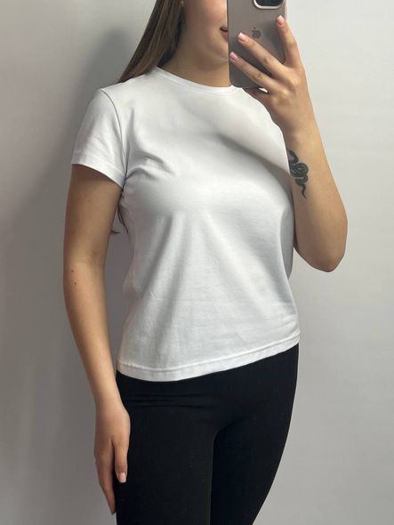 Женская удлиненная однотонная оверсайз футболка (Белый) фото — Beauty&Fashion