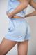 Женская шелковая пижама с кантом двойка (майка+шорты) (Голубой) 070/21.18 фото 8 — Beauty&Fashion