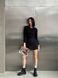 Однотонная стильная юбка-шорты женские черного цвета R1354A/ 9027 фото 2 — Beauty&Fashion