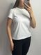 Жіноча однотонна подовжена оверсайз футболка (Білий) 126/23.24 фото 2 — Beauty&Fashion