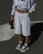 Велюровий літній спортивний костюм двійка (кофта+шорти) жіночий сірого кольору RG6220/1113 фото 3 — Beauty&Fashion