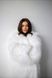 Неймовірна шубка з щільного еко хутра лама жіноча білого кольору F 55/1 фото 4 — Beauty&Fashion
