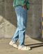 Стильні однотонні повсякденні джинси мом чоловічі блакитного кольору N03210 фото 3 — Beauty&Fashion