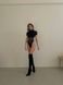 Однотонний стильний боді з сіткою на талії жіночий чорного кольору R4957/181 фото 5 — Beauty&Fashion