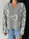 Демісезонний стильний светр вільного крою жіночий сірого кольору В2122/2840 фото 2 — Beauty&Fashion