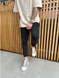Стильные демисезонные кеды мужские бежевого цвета с белым носком 7207-2 фото 4 — Beauty&Fashion