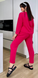 Літній легкий однотонний костюм (кофта+штани) жіночий малинового кольору Ав4655/274 фото 2 — Beauty&Fashion