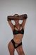 Стильный однотонный комплект нижнего белья (бюстгальтер, трусики) женского черного цвета SM2175 фото 2 — Beauty&Fashion