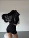 Стильний худі вільного крою з принтом жіночий чорного кольору S1495/202 фото 1 — Beauty&Fashion