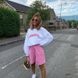 Літні велюрові однотонні шорти вільного крою жіночі рожевого кольору R1347/660 фото 1 — Beauty&Fashion