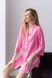 Женская нежная и легкая полосатая сатиновая малиновая ночная рубашка 058/21 фото 5 — Beauty&Fashion
