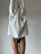 Стильный худые свободного кроя с принтом женский молочного цвета S1495/202 фото 3 — Beauty&Fashion