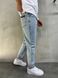 Джинси МОМ однотонні вільного крою чоловічі світло-сірого кольору 23210 фото 3 — Beauty&Fashion