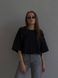 Жіноча стильна футболка OVERSIZE(Чорна) BBD-1312 фото 1 — Beauty&Fashion