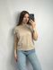 Женская удлиненная однотонная оверсайз футболка (Бежевый) 126/23.30 фото 2 — Beauty&Fashion