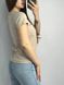 Женская удлиненная однотонная оверсайз футболка (Бежевый) 126/23.30 фото 4 — Beauty&Fashion