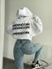 Флісовий теплий худ на блискаці жіночий білого кольору S1495/201 фото 5 — Beauty&Fashion