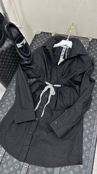 Котонова однотонна сукня вільного крою жіноча чорного кольору фото — Beauty&Fashion