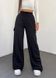Свободного кроя однотонные спортивные штаны карго женские черного цвета RA6220/1293 фото 2 — Beauty&Fashion