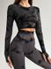 Мраморный спортивный фитнес женский рашгард черного цвета фото — Beauty&Fashion