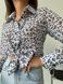 Стильна класична сорочка з принтом леопард жіноча білого кольору S2029/247 фото 5 — Beauty&Fashion