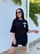 Летняя футболка с принтом женская черного цвета Y4669/7169 фото 2 — Beauty&Fashion