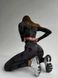 Мраморный спортивный фитнес женский рашгард черного цвета OR1 фото 4 — Beauty&Fashion