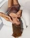 Зваблива жіноча шовкова піжама з кантом(Шоколадна) 070/21 фото 4 — Beauty&Fashion