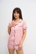 Женская однотонная шелковая пижама двойка (рубашка с коротким рукавом+шорты) (Пудровый) 014/21.46 фото 1 — Beauty&Fashion