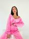 Летний однотонный спортивный велюровый костюм (кофта+штаны) свободного кроя женский розового цвета G1469/1092/1 фото 2 — Beauty&Fashion
