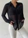 Прозора вільна сорочка однотонна жіноча чорного кольору Aв4655/ 275 фото 2 — Beauty&Fashion