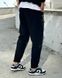 Однотонные стильные джинсы мом с потертостями мужские черного цвета N03302 фото 5 — Beauty&Fashion