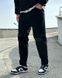 Однотонные стильные джинсы мом с потертостями мужские черного цвета N03302 фото 3 — Beauty&Fashion