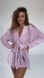 Велюровый однотонный короткий женский халат пудрового цвета В1372/083 фото 1 — Beauty&Fashion