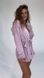 Велюровий однотонний короткий халат жіночий пудрового кольору В1372/083 фото 3 — Beauty&Fashion