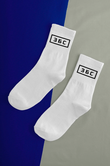 Стильні шкарпетки «ЗБС» (Білий) фото — Beauty&Fashion