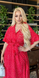 Летнее легкое однотонное платье в женский горошек красного цвета Ав4655/305 фото 2 — Beauty&Fashion